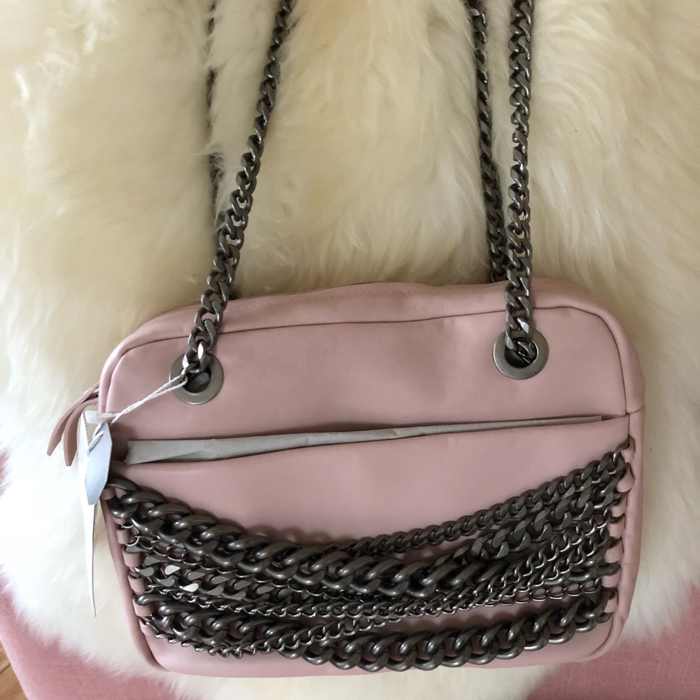 Zara Leather Bag w/Gun Metal Hardware